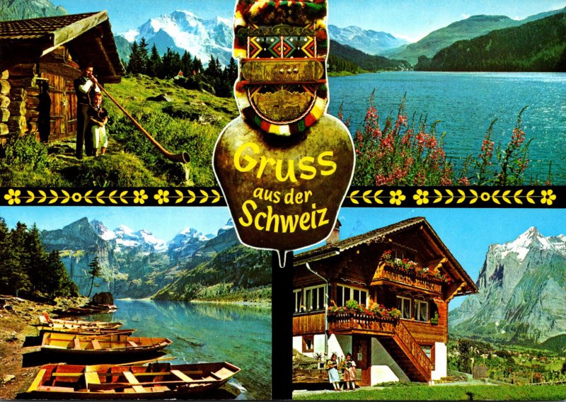 Switzerland Greetings Multi View Gruss Aus Der Schweiz 1991