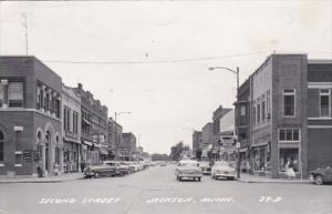 Minnesota Jackson Second Street Business Section 1955 Real Photo