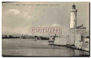 Old Postcard Lighthouse Saint Louis Basins in Oil Port Entree This