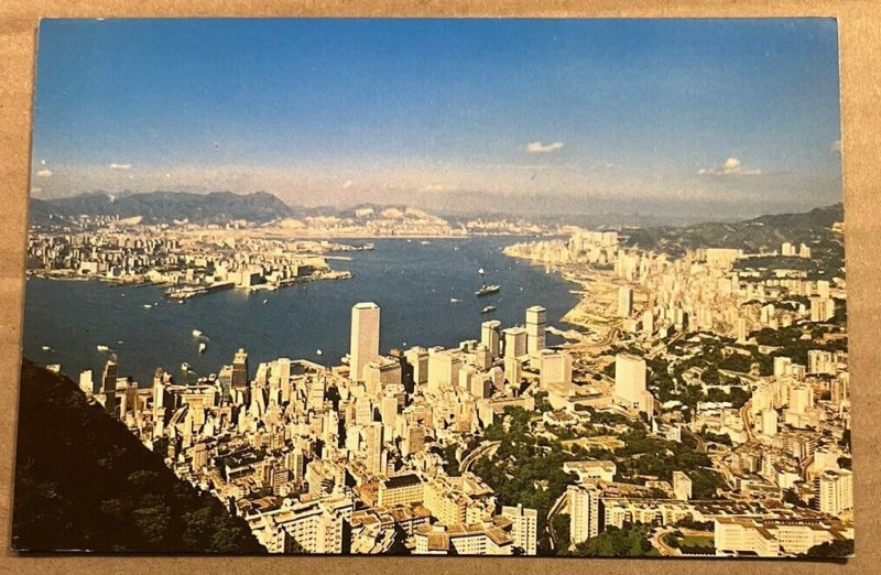 POSTCARD UNUSED - PANORAMA OF HONG KONG HARBOUR, HONG KONG, CHINA