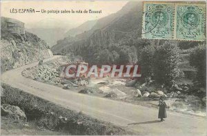 Old Postcard The Espana A sober the paisaje ruta Bosost