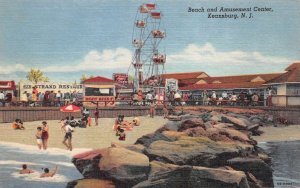 Keansburg New Jersey Beach and Amusement Center Ferris Wheel Postcard AA58973