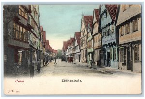 Celle Lower Saxony Germany Postcard Zollnerstrasse c1905 Antique Unposted