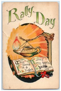 1923 Rally Day Book Jamaica New York NY Posted Vintage Postcard