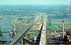 1972 Delaware Memorial Bridge, Wilmington Delaware DE Antique Unposted Postcard