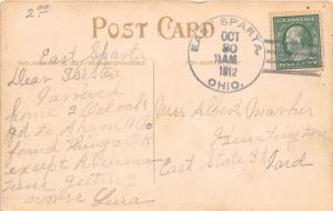E85/ East Sparta Ohio Postcard Stark County 1912 Birdseye Store Homes