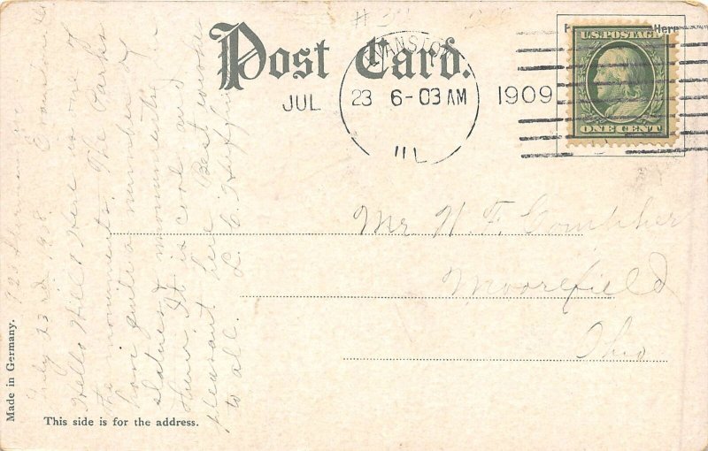 Chicago Illinois 1909 Postcard Logan Monument Grant Park 