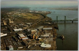 Boise Cascade Paper Group Mill Vancouver WA Columbia River Postcard H81