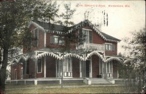 Watertown Wisconsin WI Carl Schurtz's Home c1910 Vintage Postcard