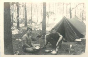 Photo boys tent camping social history