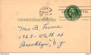 US Postal stationery 1c New York to Brooklyn NY 1949 General electric all aut...