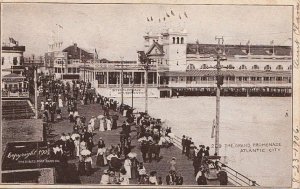 Postcard The Grand Promenade Atlantic City NJ 1906