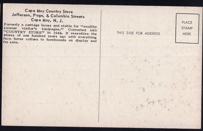 New Jersey CAPE MAY Country Store, Jefferson, Page & Columbia Street 1950s-1970s