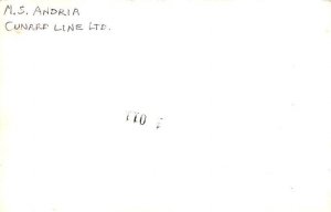 MS Andria Non Postcard Backing Cunard Line Ship Postcard