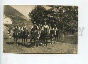 3183821 UKRAINE Gutsuls riding Vintage photo postcard