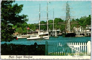 Mystic Seaport Connecticut CT Steamboat Sabino Coal-Fired Vessels Ships Postcard