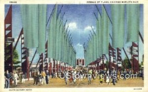 Ave of Flags, World's Fair - Chicago, Illinois IL  