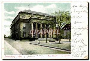 Old Postcard The Theater Strasbourg