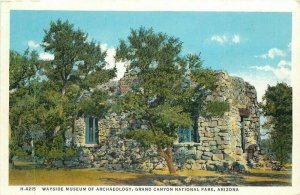 Grand Canyon Arizona Wayside Museum Archelogy Harvey 1920s Postcard 21-4891