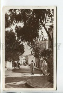 460797 Morocco Tangier arabs on the street Vintage photo RPPC