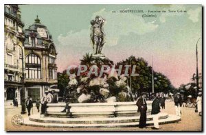 Old Postcard MONTPELLIER Fountain of the Trois Graces