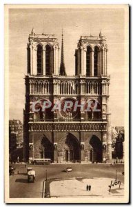Old Postcard Notre Dame Paris while strolling frontage