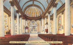 MOBILE, AL Alabama  CATHEDRAL OF THE IMMACULATE CONCEPTION~Interior  Postcard