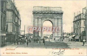 Postcard Old Bordeaux Door of sardine view pits (map 1900)