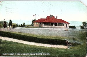Postcard GOLF COURSE SCENE Leominster Massachusetts MA AI3772