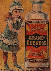 Cologne Read Grand Duchess S Card Trade Baltimore Victorian Md Young Girl Bonnet 