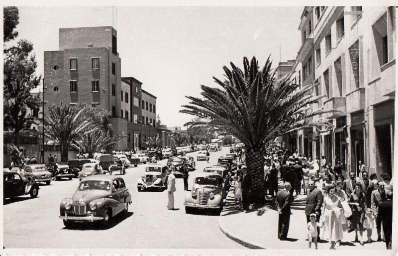 Ethiopia Asmara Africa Avenue Halle Sellassie very animated street automobiles