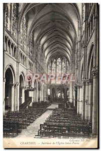 Postcard From Old Chartres Interior I & # 39Eglise Saint Pierre