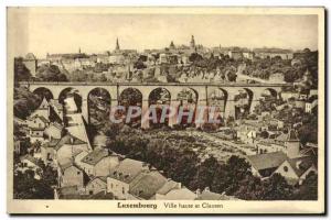 Old Postcard Luxembourg City High And Clausen