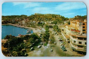 Guerrero Mexico Postcard Calzada Costera Panoramic View of Acapulco c1950's