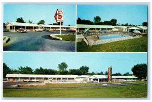 c1960's Ransville Court Exterior Alexandria Louisiana LA Unposted Pool Postcard