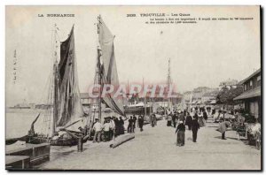 Trouville Old Postcard Docks