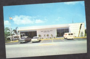 PALMETTO FLORIDA U.S. POST OFFICE OLD CARS POSTCARD 1953 CHEVROLET