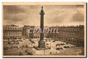 Old Postcard Paris and its wonders and Place Vendome Column of the Great Army