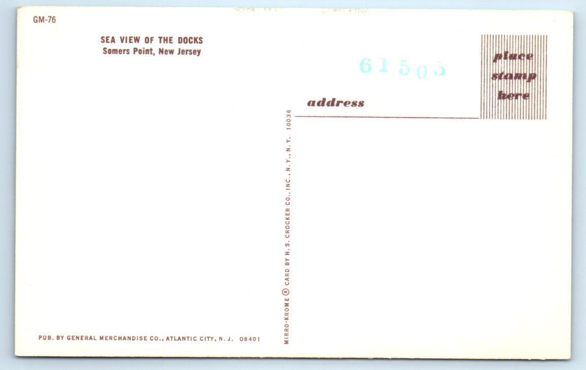 2 Postcards SOMERS POINT, New Jersey NJ DOCKS & SOMERS MANSION