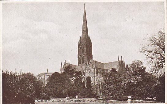 England Salisbury Cathedral From Bishop's Palace