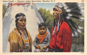 Indian Family Cherokeee Indian Reservation Cherokee NC