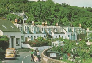 Yellow Mini Classic Car at Isle Of Arran Scotland Postcard