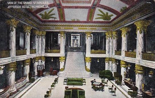 Virginia Richond View Of The Grand Staircase Jefferson Hotel