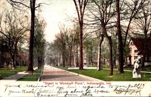 Indiana Indianapolis Street In Woodruff Place 1906