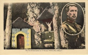 Death of King Albert I of Belgium, Grave Tomb (1934) Postcard