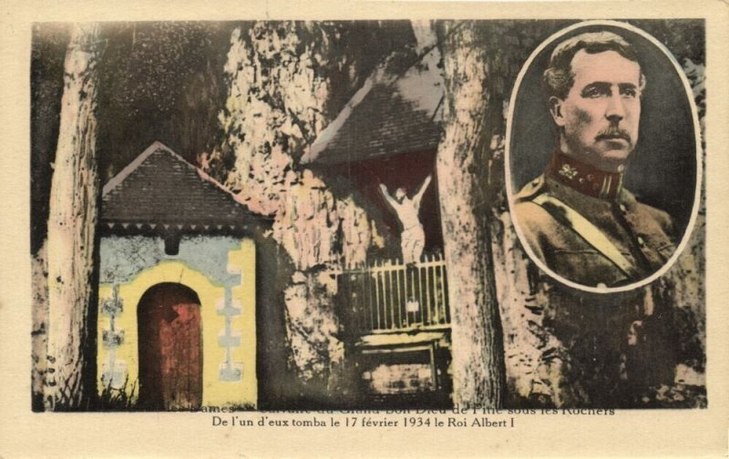 Death of King Albert I of Belgium, Grave Tomb (1934) Postcard 