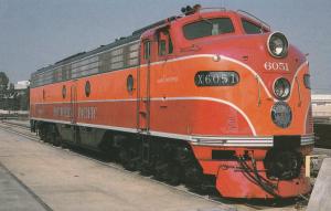 Southern Pacific Railroad E-9A Unit No. 6051 Locomotive Train Postcard