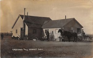 J14/ Bennett Colorado RPPC Postcard c1910 Hardware Store Notary Public 134