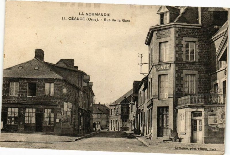 CPA La normandie - CEAUCE ( ORNE) - Rue de la gare (195578)