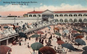 Bathing Scene from Esplanade Review, Asbury Park, N.J., Early Postcard, Unused